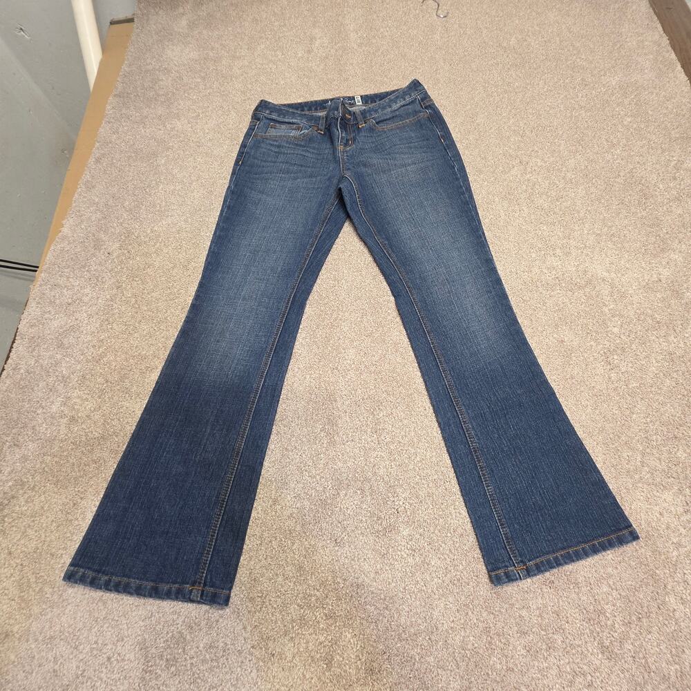 Y2K Indie Sleaze 2000s American Rag Cie Boot Cut Jeans 7S Low Rise Medium Wash